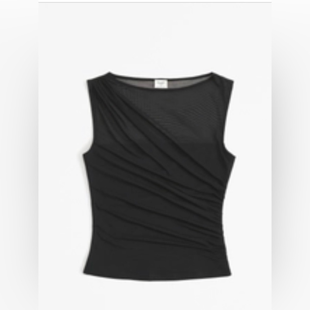 Abercrombie and Fitch black mesh top
